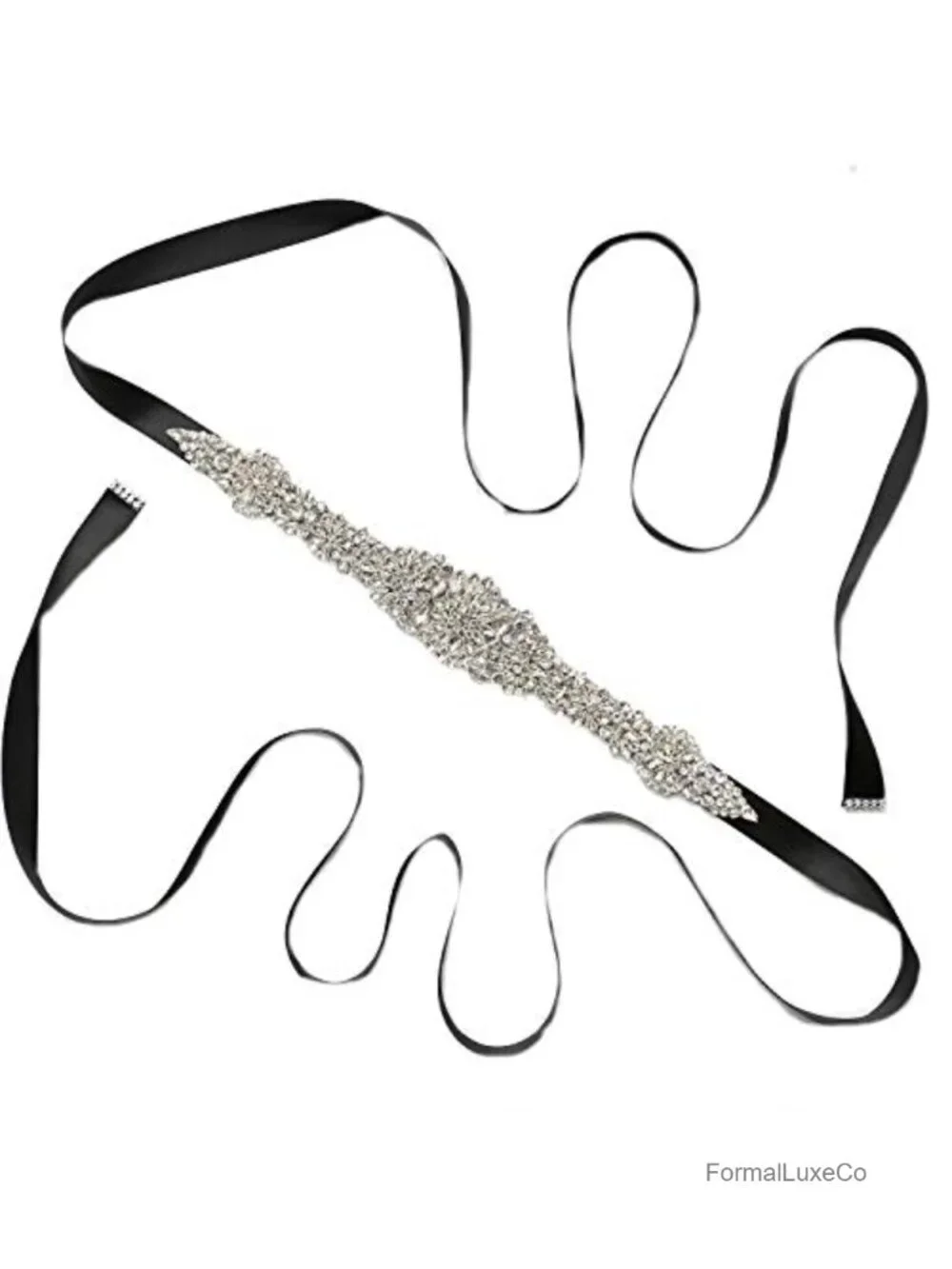 Satin Rhinestone Sash Belt for Wedding Shower